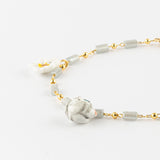 Bracelet fleur de poirier & chaton tabby