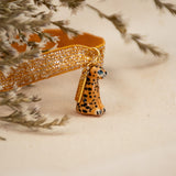 bracelet élastique doré brillant léopard