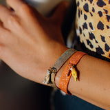 bracelet élastique brillant rose perroquet