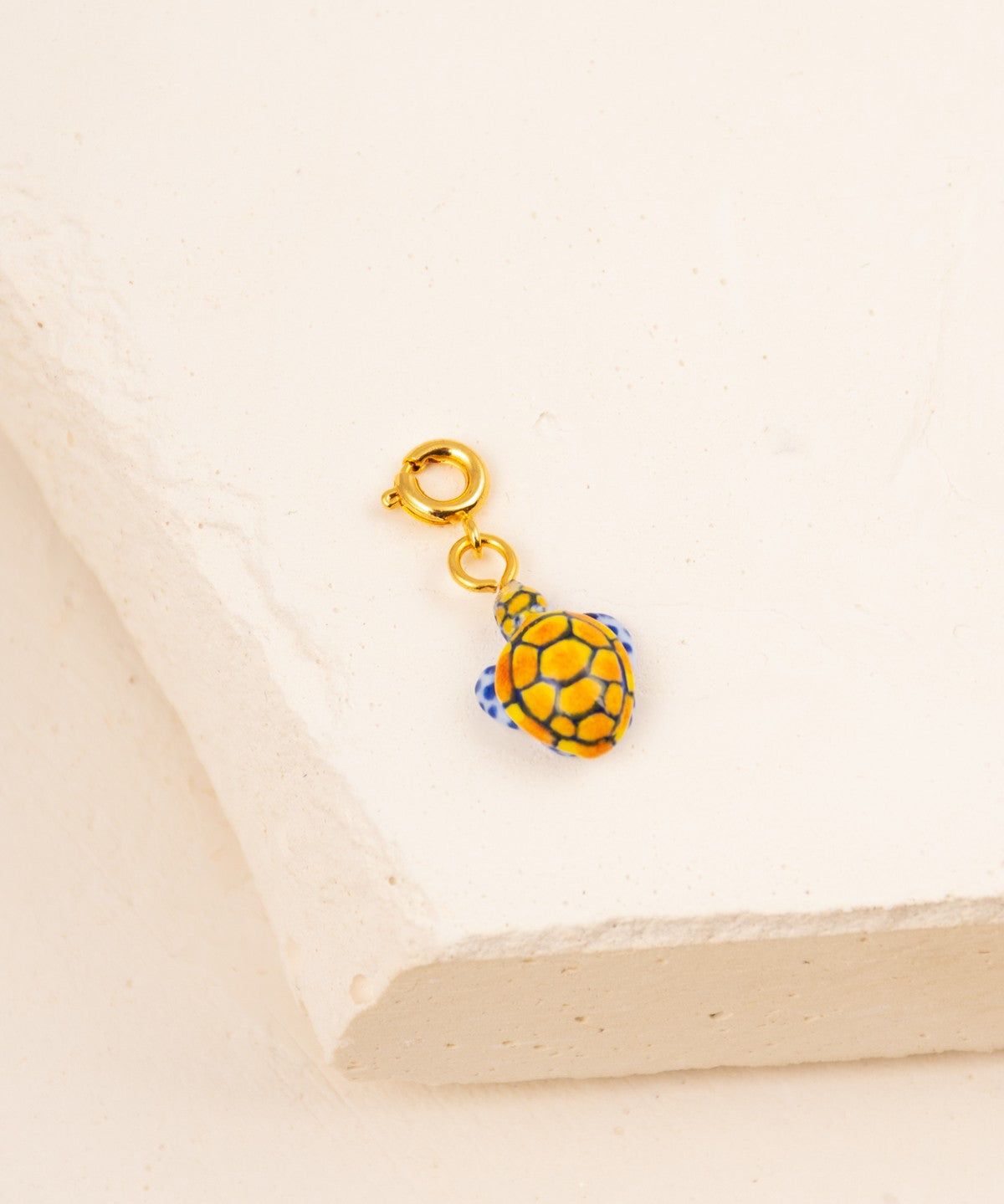 Charm's tortue animal porcelaine peint à la main