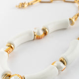 Collier coquillages & perles blanches