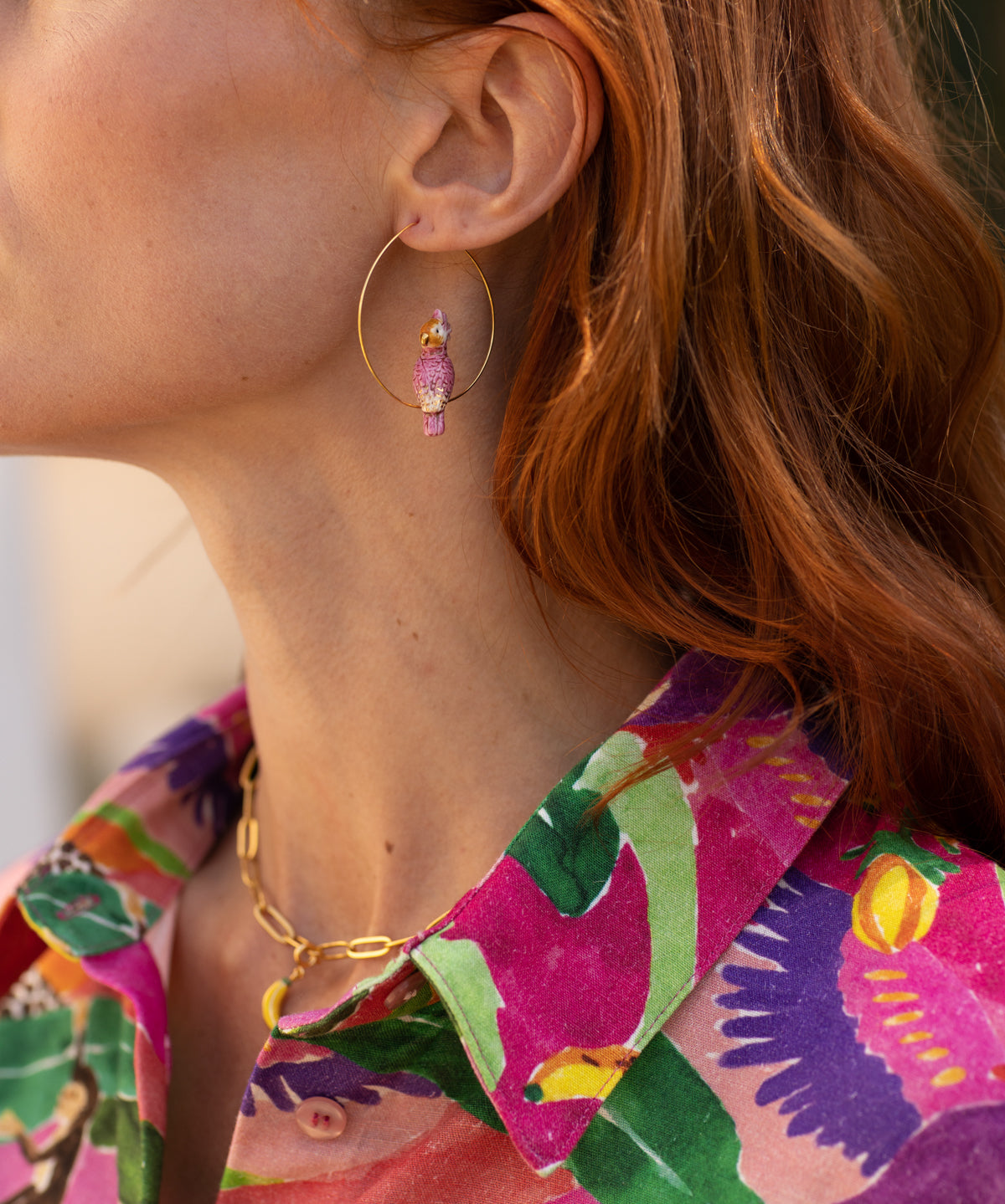 Créoles cacatoès rose