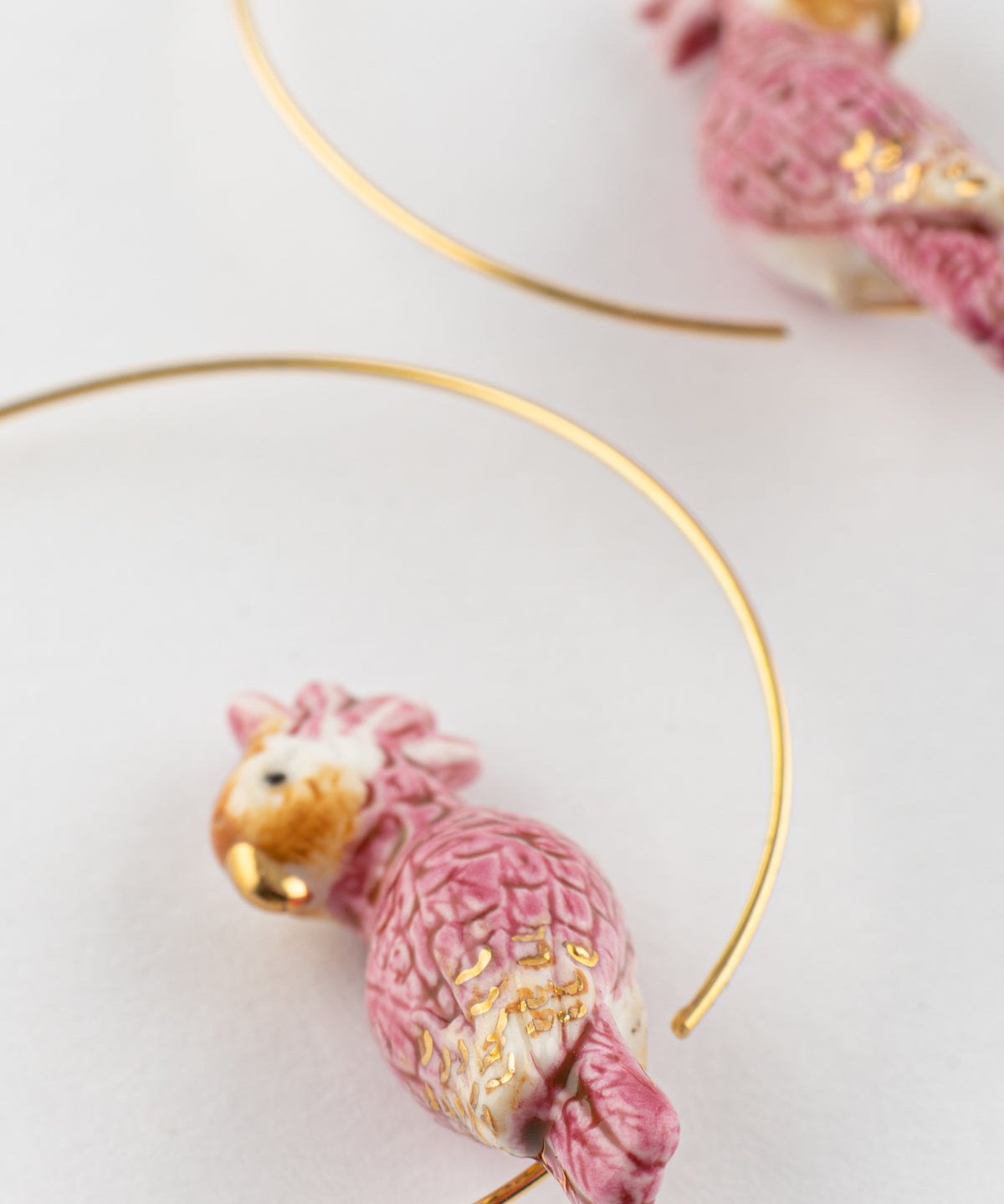 Créoles cacatoès rose