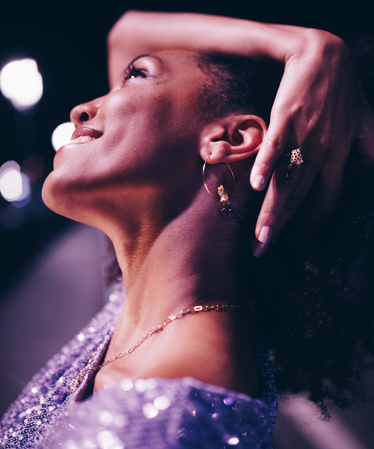 créole léopard porcelaine peint à la main