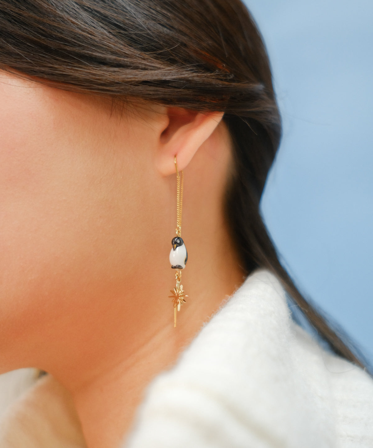 Longues boucles d'oreilles pingouin - Arctique