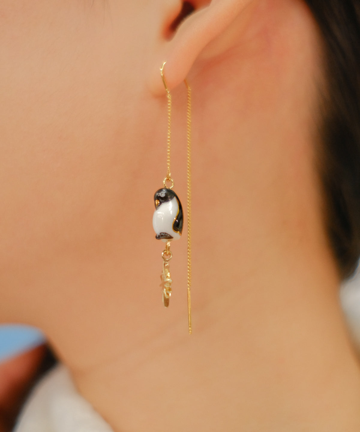 Longues boucles d'oreilles pingouin - Arctique