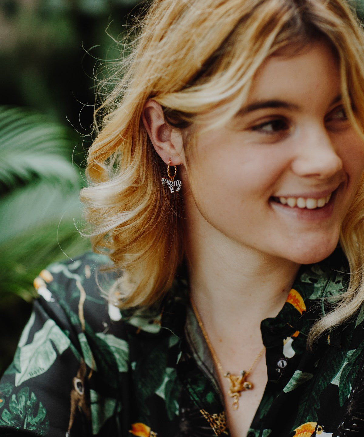 Mini créole zèbre porcelaine peint à la main