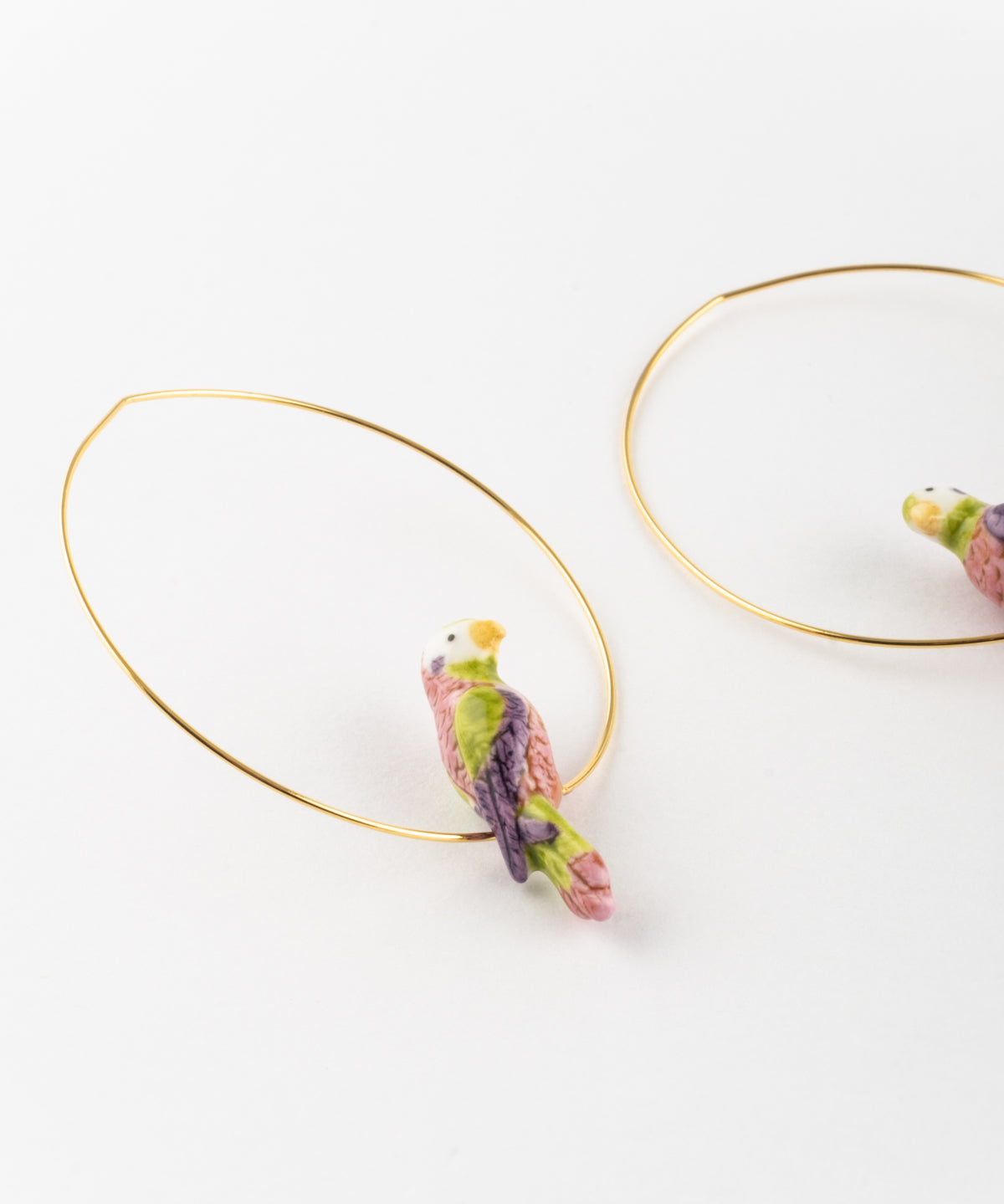 Petites créoles perruche à moustaches