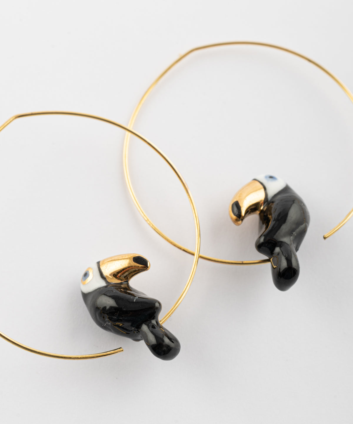 Petites créoles toucan bec doré