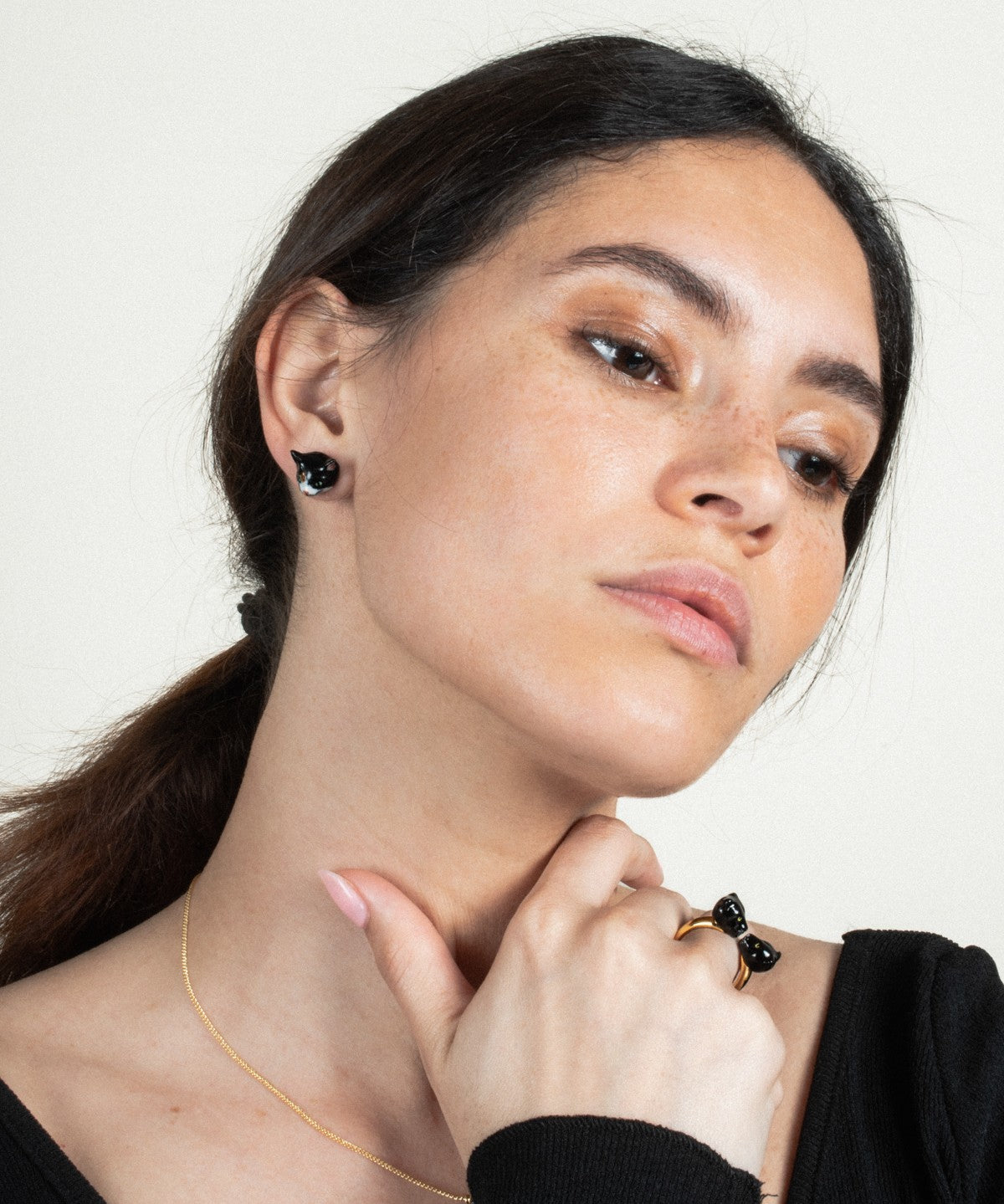 Cat ear studs