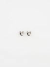 earrings stud french bulldog black and white porcelain