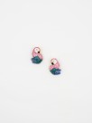 Nach Pink parrot stud earrings