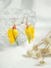 Yellow parrot earrings