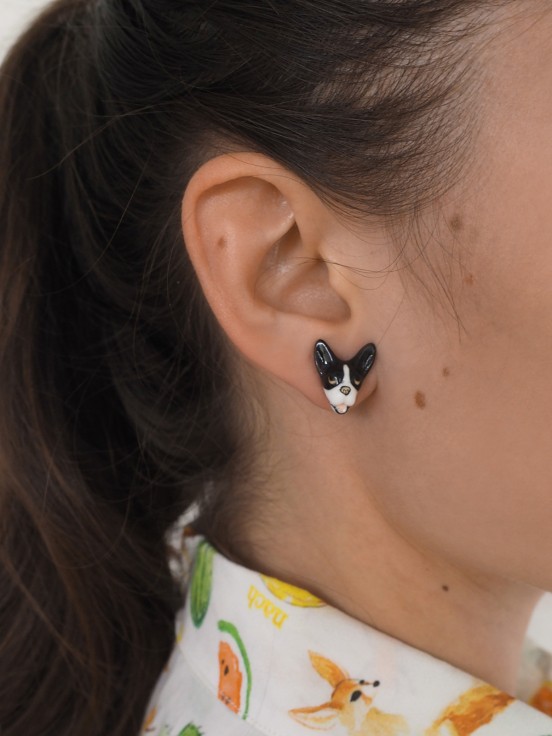 French bulldog flea earrings