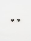 earrings black panther head porcelain