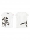White zebra design T-shirt 100% cotton