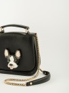 Pouch bag in black bulldog leather