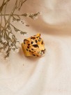 hand painted porcelain leopard animal ring