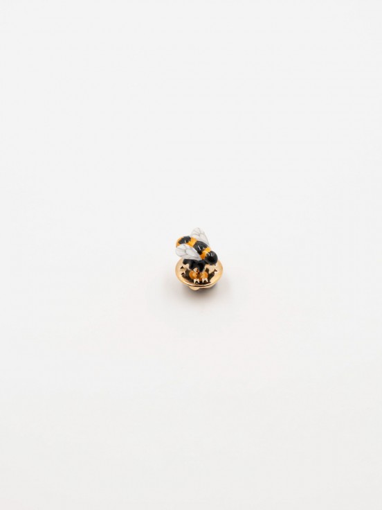 jewel pin animal bee hand painted in porcelain