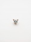 jewel pin animal cat grey tabby hand painted in porcelain