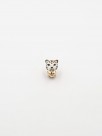 jewel pin leopard animal hand painted in porcelain