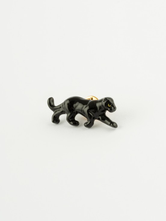 porcelain Animal Black panther pin Nach