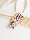 hand painted porcelain animal tiger ring