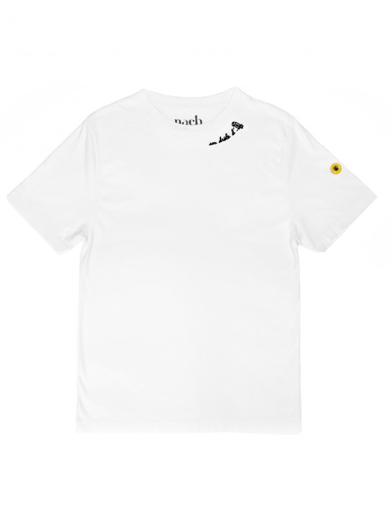 Nach Organic Cotton Bird Phrase Embroidered T-Shirt
