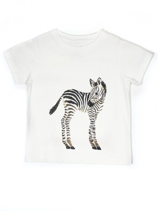 Baby zebra kid t-shirt 100% biological cotton