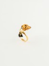 ring adjustable animal leopard porcelain hand painted