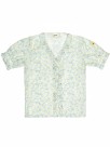 Cotton Hand Drawn Daisy Floral Ruffle Top