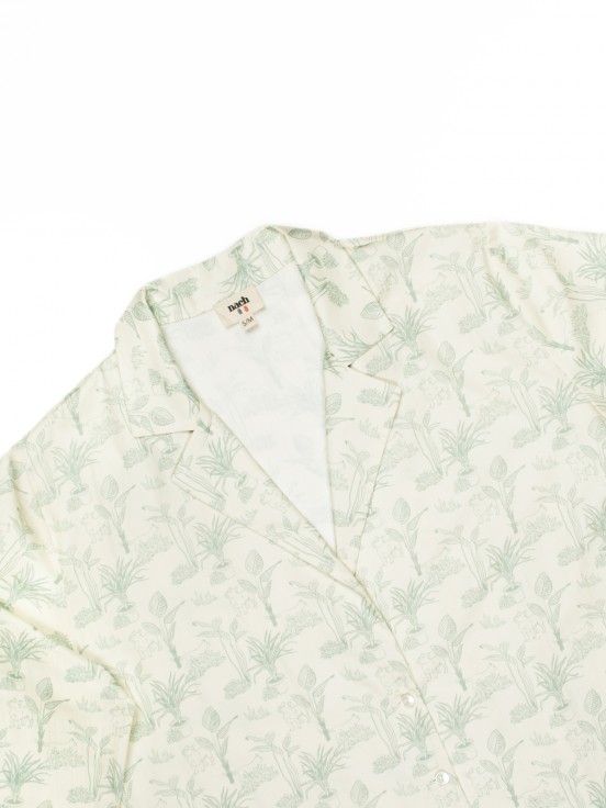 shirt pyjama top animal french bulldog toile de Jouy 100% cotton OEKO TEX