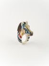 Colourful porcelain zebra ring