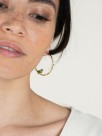gold hoops with bird