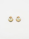 Blue gold shell earrings