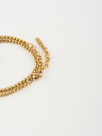 Porcelain and golden brass leopard bracelet