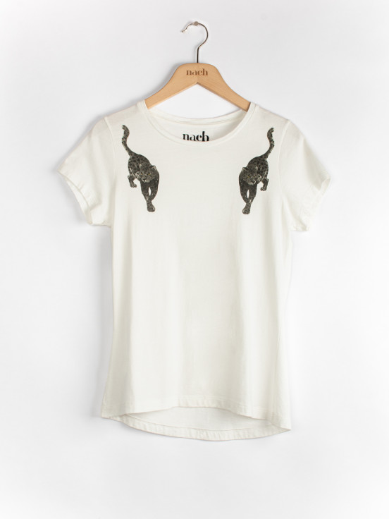 T-shirt, animal print organic 100