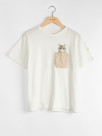 T-shirt animal poche vichy chat coton bio Nach