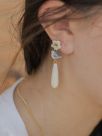 Blue bird & drop earrings