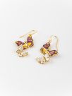 Purple & white butterfly earrings