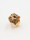Leopard hammered ring