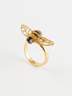 Golden wings bee ring