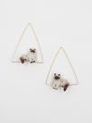 Siamese cat triangle earrings