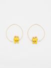 Couple yellow parrots small hoops
