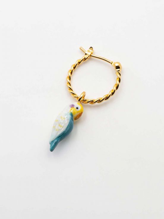 Blue budgerigar bird mini hoop - Sold individually