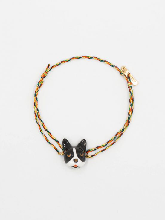 Bulldog multicolour charm's bracelet