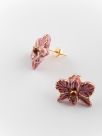 Puces d'oreilles orchidée rose