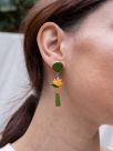 Bird of paradise flower earrings