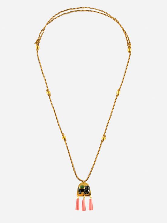 Asian elephant graphic necklace