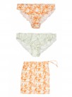 Bloomer panties x2 with orange and green patterns